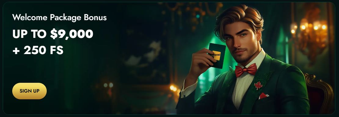 Get CrownGreen welcome package bonus up to 9000 dollars plus 250 free spins